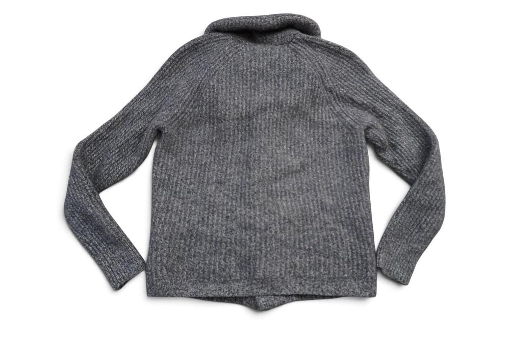 J Crew Rugged Merino Cardigan Sweater Mens Small Gray Shawl Collar Knit Pockets - Picture 13 of 16